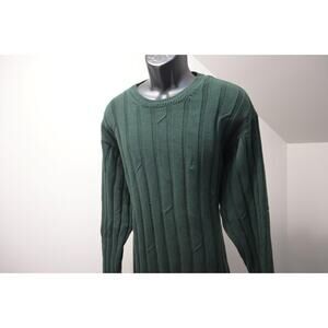 Nautica Cable Knit Pullover Sweater Green Long Sleeve Mens Sz 2XL XXL